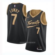 Camiseta Toronto Raptors Kyle Lowry NO 7 Ciudad 2020-21 Negro